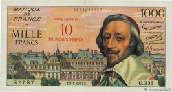 10 NF sur 1000 Francs RICHELIEU FRANCE  1957 F.53.01 TTB+