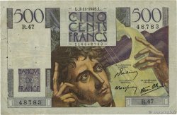 500 Francs CHATEAUBRIAND FRANCE  1945 F.34.03