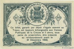 2 Francs FRANCE régionalisme et divers Guéret 1917 JP.064.15 SUP