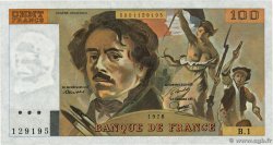 100 Francs DELACROIX FRANCE  1978 F.68.01 XF+