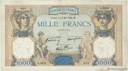 1000 Francs CÉRÈS ET MERCURE type modifié FRANCE  1940 F.38.47
 TB