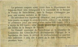 1 Franc FRANCE regionalism and miscellaneous Saint-Brieuc 1918 JP.111.06 F