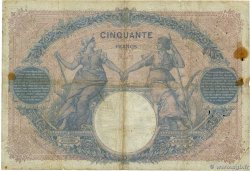 50 Francs BLEU ET ROSE FRANCE  1909 F.14.22 B+