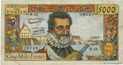 5000 Francs HENRI IV FRANCE  1958 F.49.06