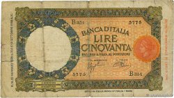 50 Lire ITALIE  1938 P.054b pr.B
