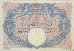 50 Francs BLEU ET ROSE FRANCE  1913 F.14.26