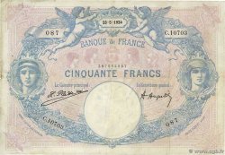 50 Francs BLEU ET ROSE FRANCE  1924 F.14.37