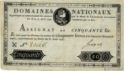 50 Livres FRANCE  1792 Ass.32a