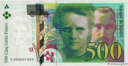 500 Francs PIERRE ET MARIE CURIE FRANCE  1994 F.76.01
