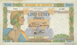 500 Francs LA PAIX FRANCE  1940 F.32.01