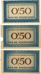 50 Centimes BON DE SOLIDARITÉ Lot FRANCE régionalisme et divers  1941 KL.01A et KL.01B SUP