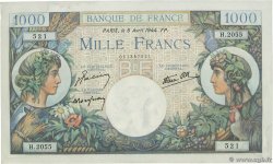 1000 Francs COMMERCE ET INDUSTRIE FRANCE  1944 F.39.05 AU