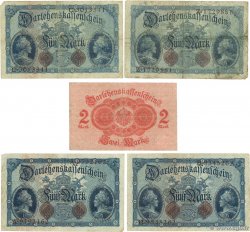 2 et 5 Mark Lot GERMANY  1914 P.047b et P.054 F