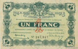 1 Franc FRANCE régionalisme et divers Le Havre 1920 JP.068.28 SUP+