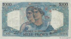 1000 Francs MINERVE ET HERCULE FRANCE  1945 F.41.06 TB