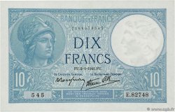 10 Francs MINERVE modifié FRANCE  1941 F.07.26 SUP