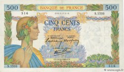 500 Francs LA PAIX FRANCE  1940 F.32.10