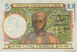 5 Francs FRENCH EQUATORIAL AFRICA Brazzaville 1941 P.06a VF+