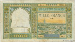 1000 Francs MAROC  1950 P.16c TB