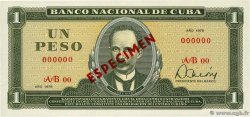 1 Peso Spécimen CUBA  1978 P.102bs4 NEUF
