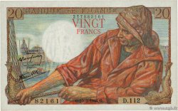 20 Francs PÊCHEUR FRANCE  1944 F.13.08 SUP+