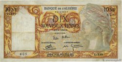 10 Nouveaux Francs ALGERIA  1961 P.119a q.BB