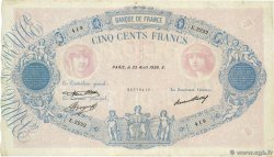 500 Francs BLEU ET ROSE FRANCE  1936 F.30.37 TB+