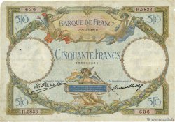 50 Francs LUC OLIVIER MERSON FRANCE  1929 F.15.03 B