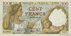 100 Francs SULLY FRANKREICH  1941 F.26.44