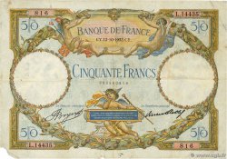 50 Francs LUC OLIVIER MERSON type modifié FRANCIA  1933 F.16.04 MB