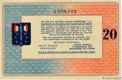 20 Francs BON DE SOLIDARITÉ FRANCE régionalisme et divers  1941 KL.08A2 SUP