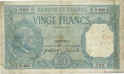 20 Francs BAYARD FRANCE  1916 F.11.01