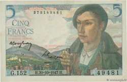 5 Francs BERGER FRANCE  1947 F.05.07 TTB+