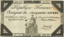 50 Livres FRANCE  1792 Ass.39a B