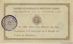2 Francs FRANCE regionalism and various Montluçon, Gannat 1916 JP.084.26 UNC-