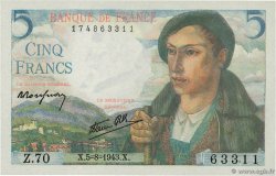 5 Francs BERGER FRANCE  1943 F.05.03