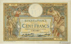 100 Francs LUC OLIVIER MERSON grands cartouches FRANCIA  1929 F.24.08 q.BB