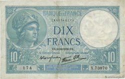 10 Francs MINERVE modifié FRANCE  1939 F.07.10 F