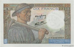 10 Francs MINEUR FRANKREICH  1942 F.08.05