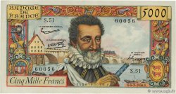 5000 Francs HENRI IV FRANCE  1958 F.49.06