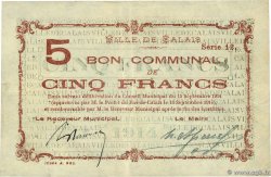 5 Francs FRANCE Regionalismus und verschiedenen Calais 1914 JP.62-0231 SS