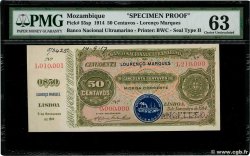 50 Centavos Annulé MOZAMBIQUE Lourenço Marques 1914 P.055s SC