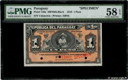 1 Peso Fuerte Spécimen PARAGUAY Cambios 1916 P.138s AU