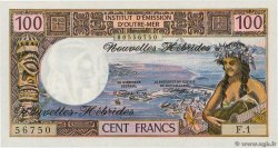 100 Francs NUEVAS HÉBRIDAS  1972 P.18b
