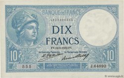 10 Francs MINERVE Numéro spécial FRANCIA  1932 F.06.16
