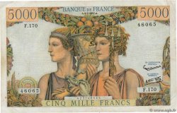 5000 Francs TERRE ET MER FRANCE  1957 F.48.16