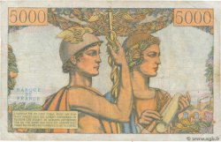 5000 Francs TERRE ET MER FRANCIA  1957 F.48.16 BC+