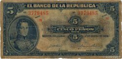 5 Pesos oro COLOMBIA  1928 P.373b G