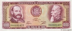1000 Soles de Oro PERú  1975 P.111