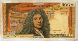 500 Nouveaux Francs MOLIÈRE FRANCE  1964 F.60.06 F+